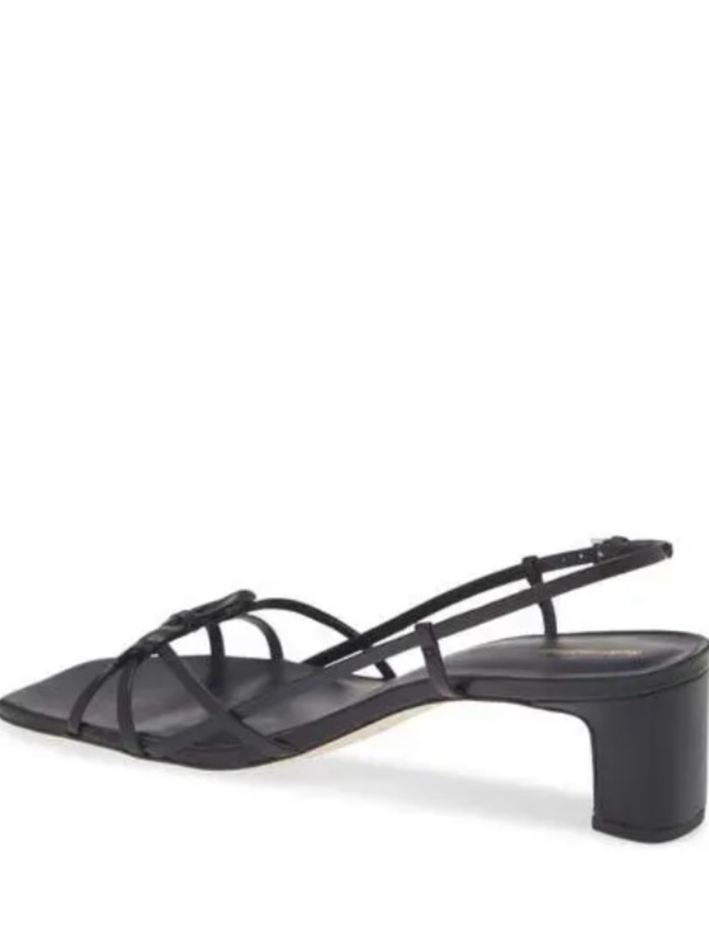 Reformation Sally Bow Slingback Sandal Black Size: 8.5 - Picture 7 of 14